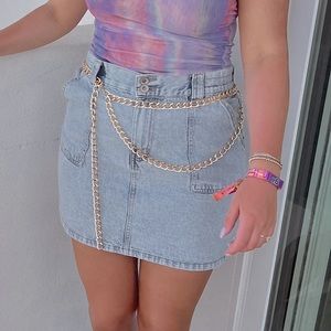 Denim Mini Skirt